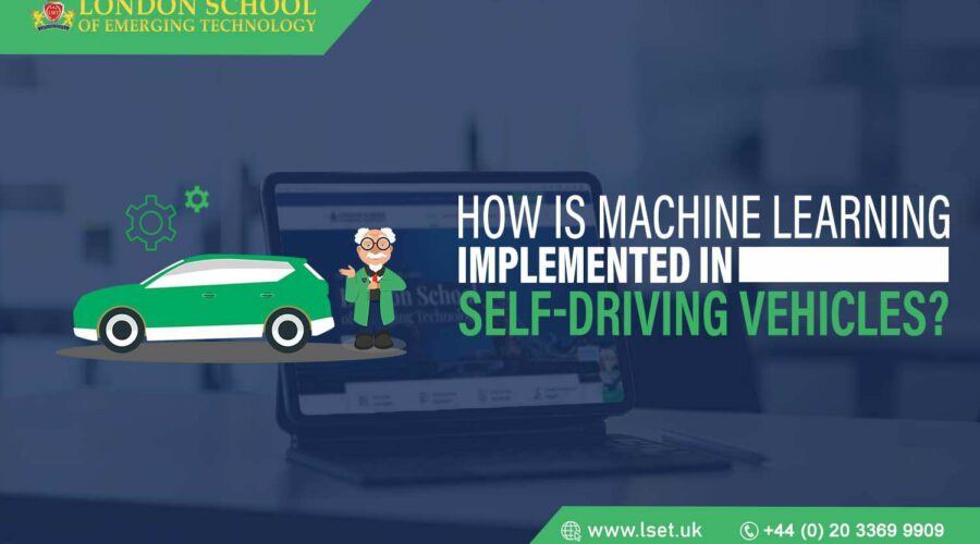 How is machine learning implemented in self-driving vehicles